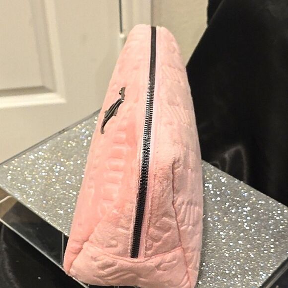 Juicy Couture JC Signature Logo Velour Cosmetic Pouch - Picture 4 of 6